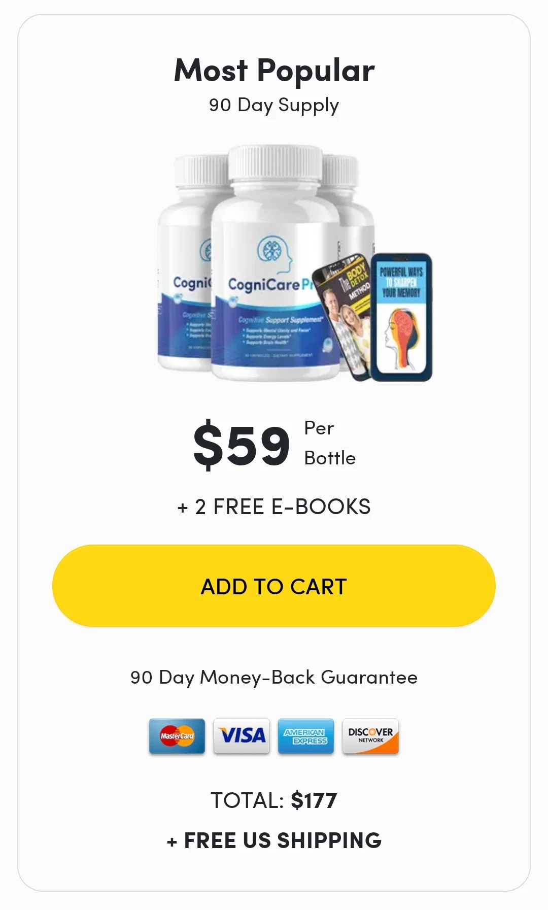 CogniCare Pro™ 3 bottles pricing